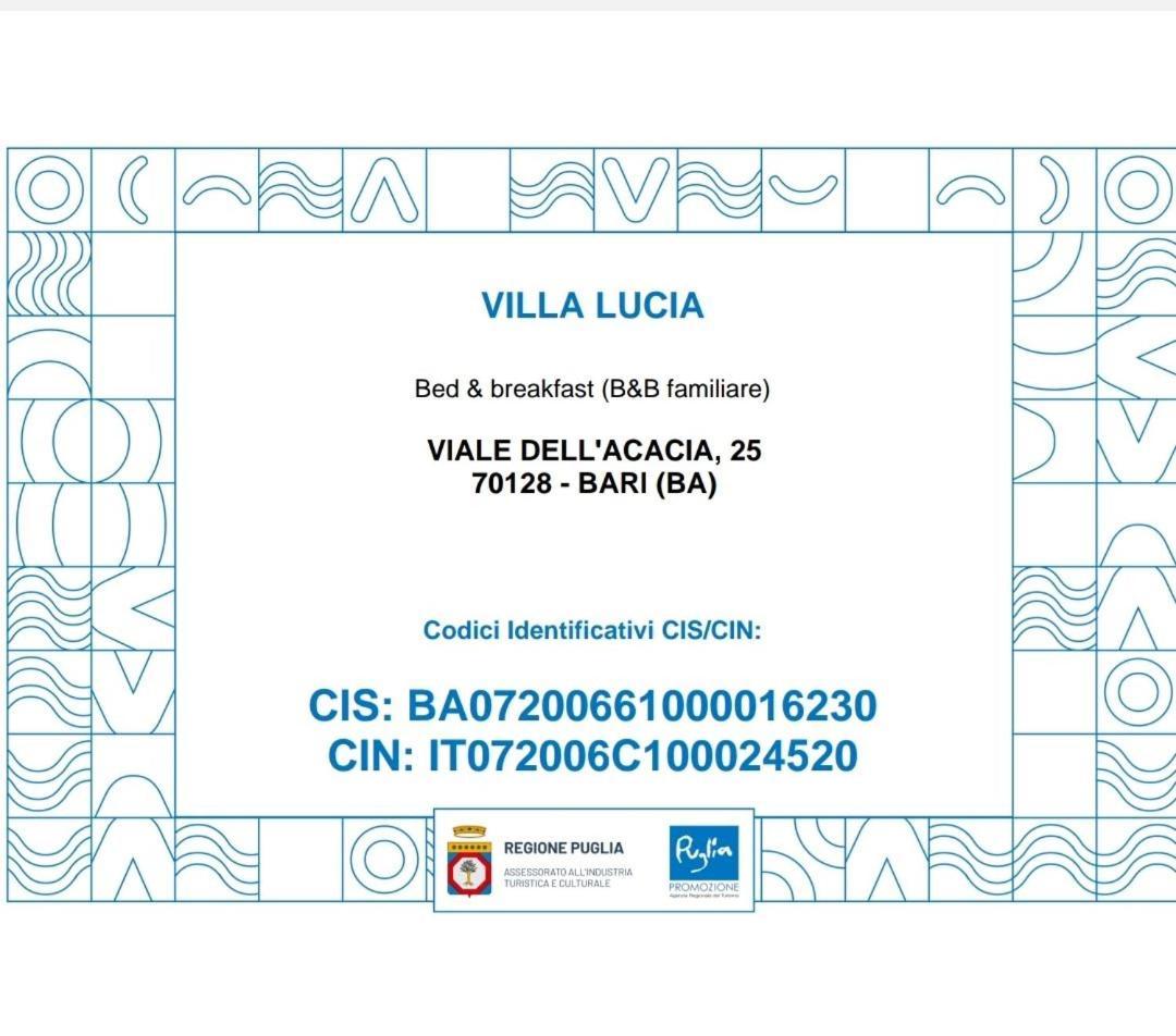 Bnb Villa Lucia Bari Exterior foto